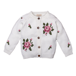 Heirloom Rose cardigan - Cream White (PRE-ORDER)