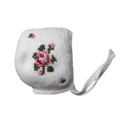 Heirloom Rose bonnet - Cream White