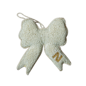 Personalized bow ornament - White