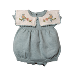 Little Birdie romper (Cotton) - Duck Blue