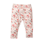 Strawberry jersey leggings - Peach