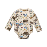 Little farm jersey onesie - Cream