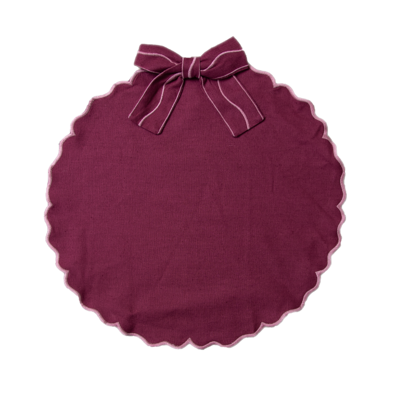 Christmas Bow placemat - Grape