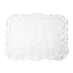 Embroidered Dot placemat - Cream White