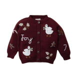 Holiday Goose cardigan - Grape