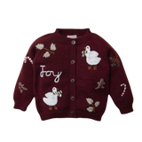 Holiday Goose cardigan - Grape