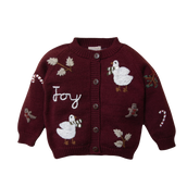 Holiday Goose cardigan - Grape