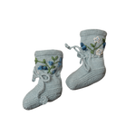 Blueberries footies (Cotton) - Duck Blue