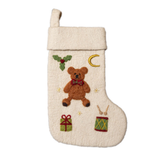 Teddy Bear Stocking - Cream White