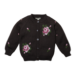 Heirloom Rose cardigan - Chocolate (PRE-ORDER)