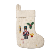 Nutcracker Stocking - Cream