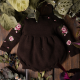 Heirloom Rose romper - Chocolate