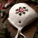 Heirloom Rose bonnet - Cream White (PRE-ORDER)