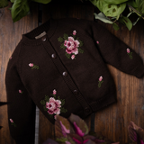 Heirloom Rose cardigan - Chocolate (PRE-ORDER)