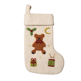 Teddy Bear Stocking - Cream White