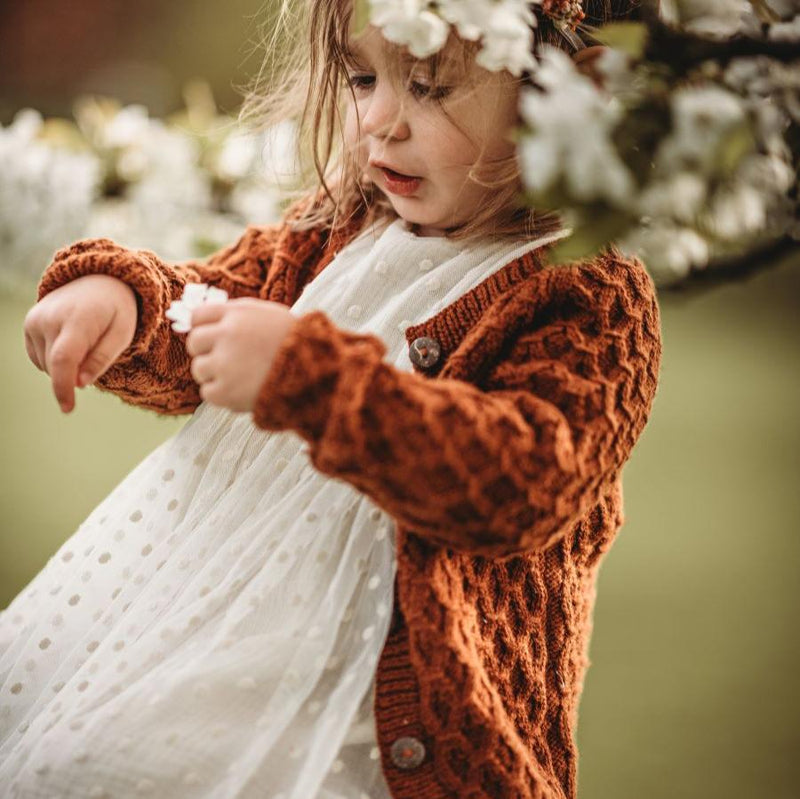 Smock cardigan - Rust