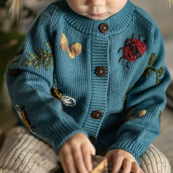 bugs life cardigan in petroleum