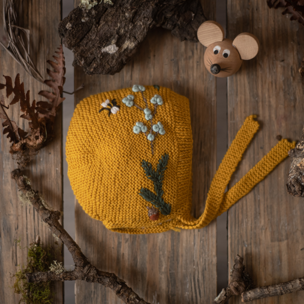 Woodland bonnet - Mustard