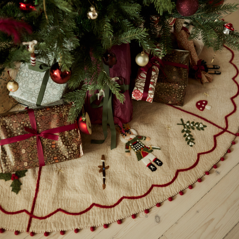 Nutcracker Tree Skirt with Embroidery