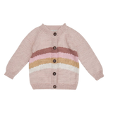 Rainbow Cardigan (Cotton) - Dusty Pink
