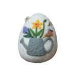 Artisan Easter Egg Vase with Flower