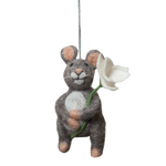 Mouse ornament with Snowdrop