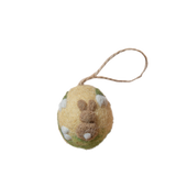 Artisan Easter Egg ornament Bunny Butt - Yellow