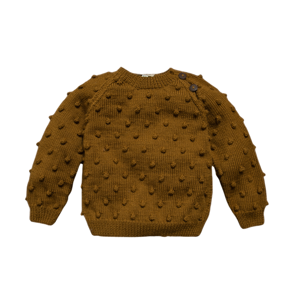 Hand knit Bubble sweater Caramel, baby I Shirley Bredal