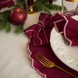 Christmas Bow placemat - Grape