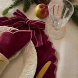 Christmas Bow placemat - Grape