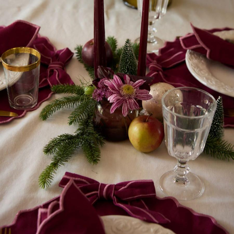 Set of 6 Bow placemats - Grape