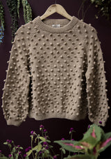 knitted bubble sweater for women