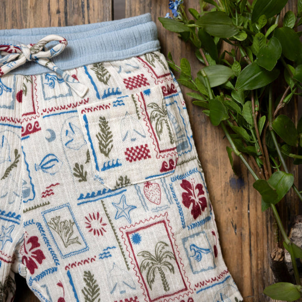 holiday print shorts for boys
