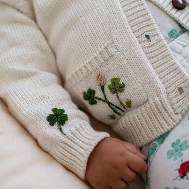 Clover cardigan (Cotton) - Marshmellow