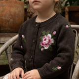 Heirloom Rose cardigan - Chocolate (PRE-ORDER)