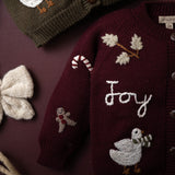 Holiday Goose cardigan - Grape