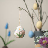 Box of six artisan egg ornaments