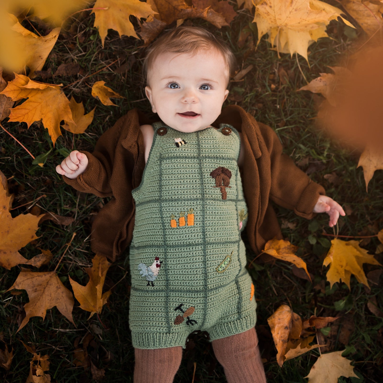 Little Farm romper - Sage