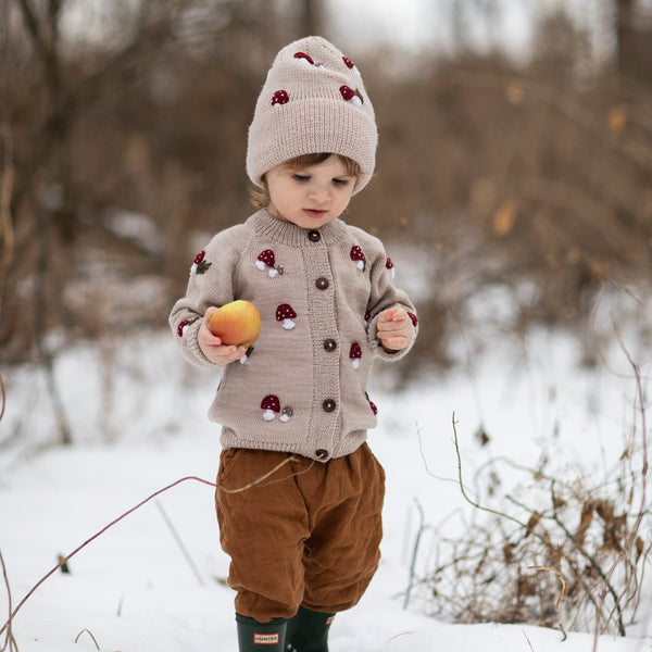 Mushroom beanie - Oats