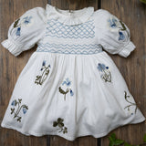 volume dress with flowers for kids