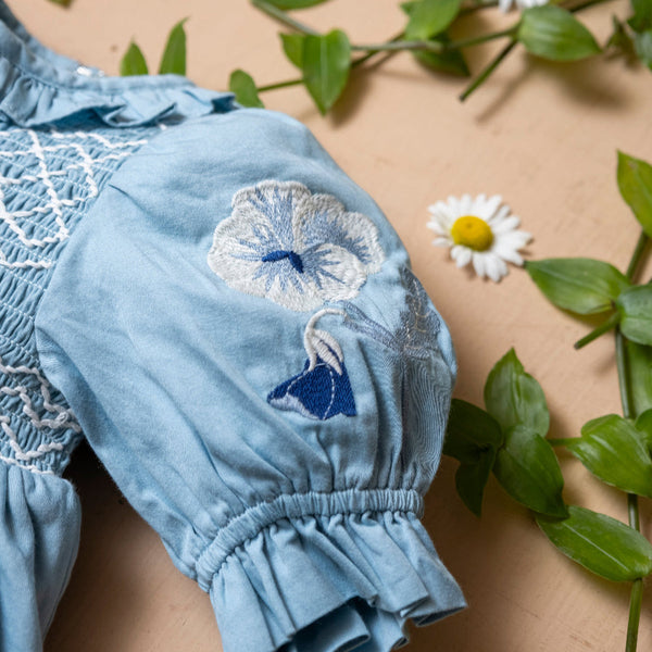 volume dress with flowers for kids