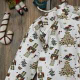 close up of the nutcracker jersey pajama