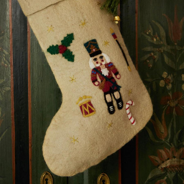 Nutcracker Stocking - Cream