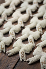 Personalized bow ornament - White