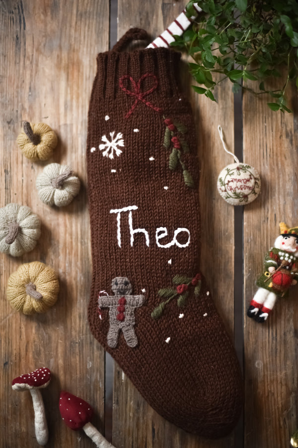 Personalized Gingerbread Stocking - Caramel