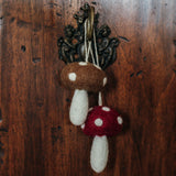 Mushroom ornaments set