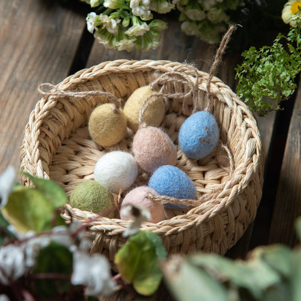 Set of Plain Mini Artisan Egg Ornaments