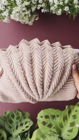 Seashell make up bag - Oats