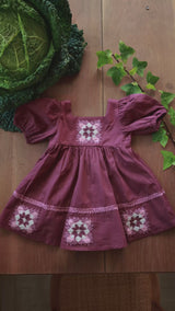 Patchwork dress - Grape