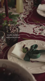 Hellebores Heirloom Tablecloth in Linen Blend